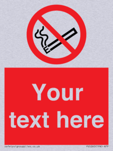 Custom No E-cigarettes / Vaping Sign